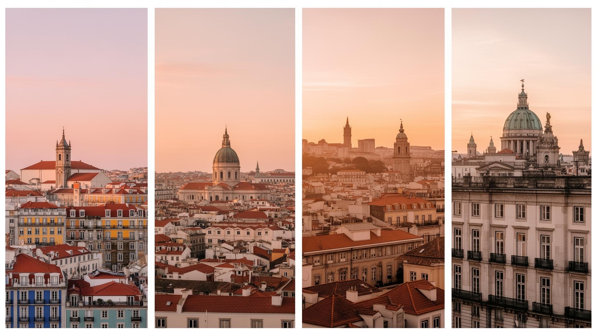 Capitais europeias ao entardecer